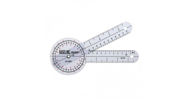 Baseline Plastic Goniometer 360 Degree Head 8 Inch Arms Herculife Malaysia 8890